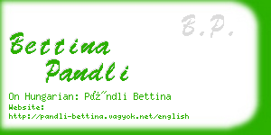 bettina pandli business card